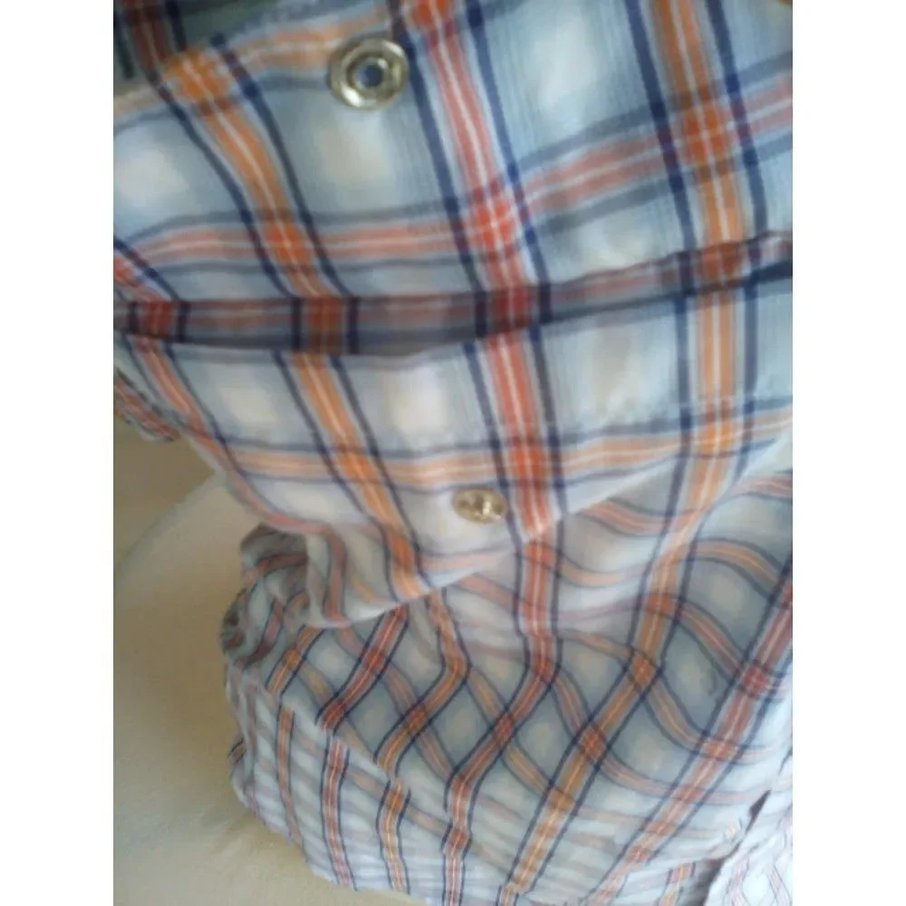 Wrangler Men's Shirt Vintage 90s Plaid Western Short Sleeve New Without Tags L